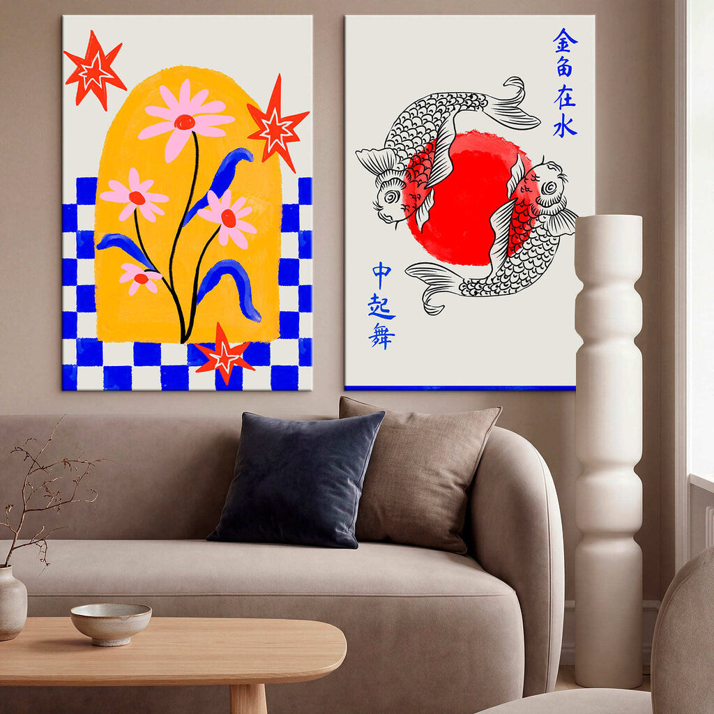 Fleurs et poissons dansants — intérieur 3