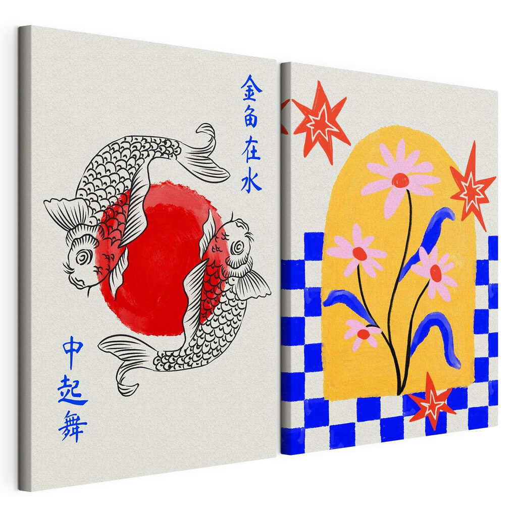 Fleurs et poissons dansants — vue du produit