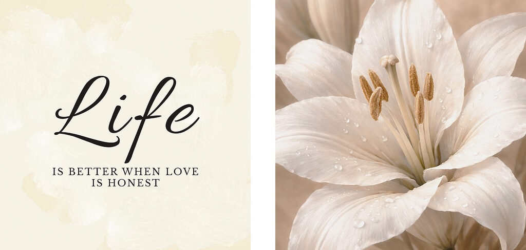 Lys et mots d’amour — motif complet