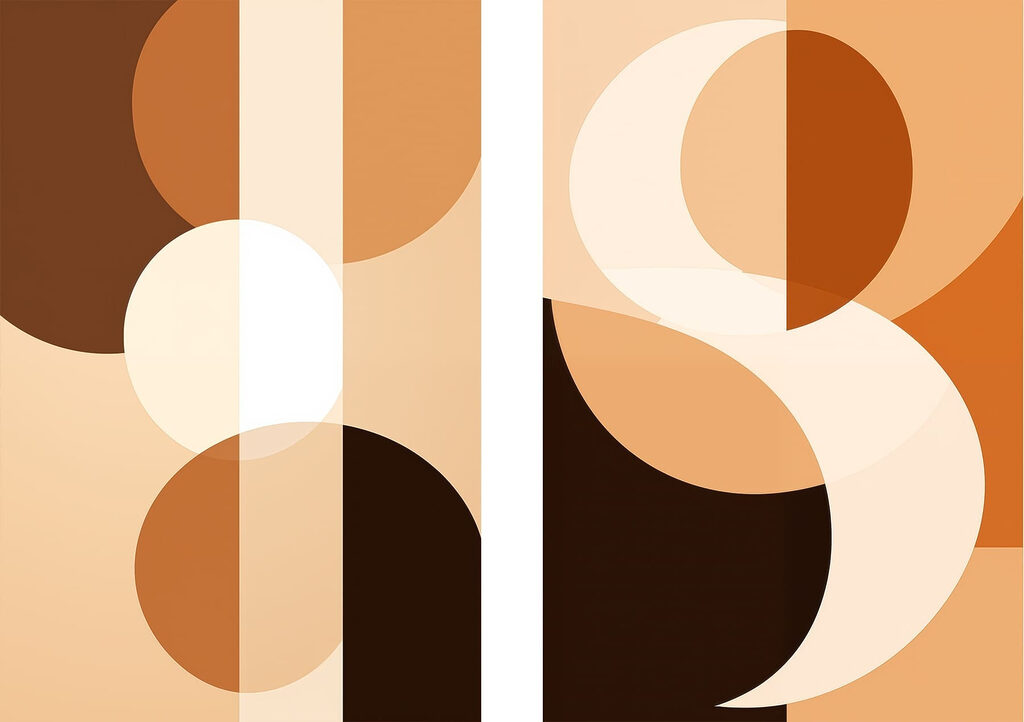 Rondeurs caramel — motif complet