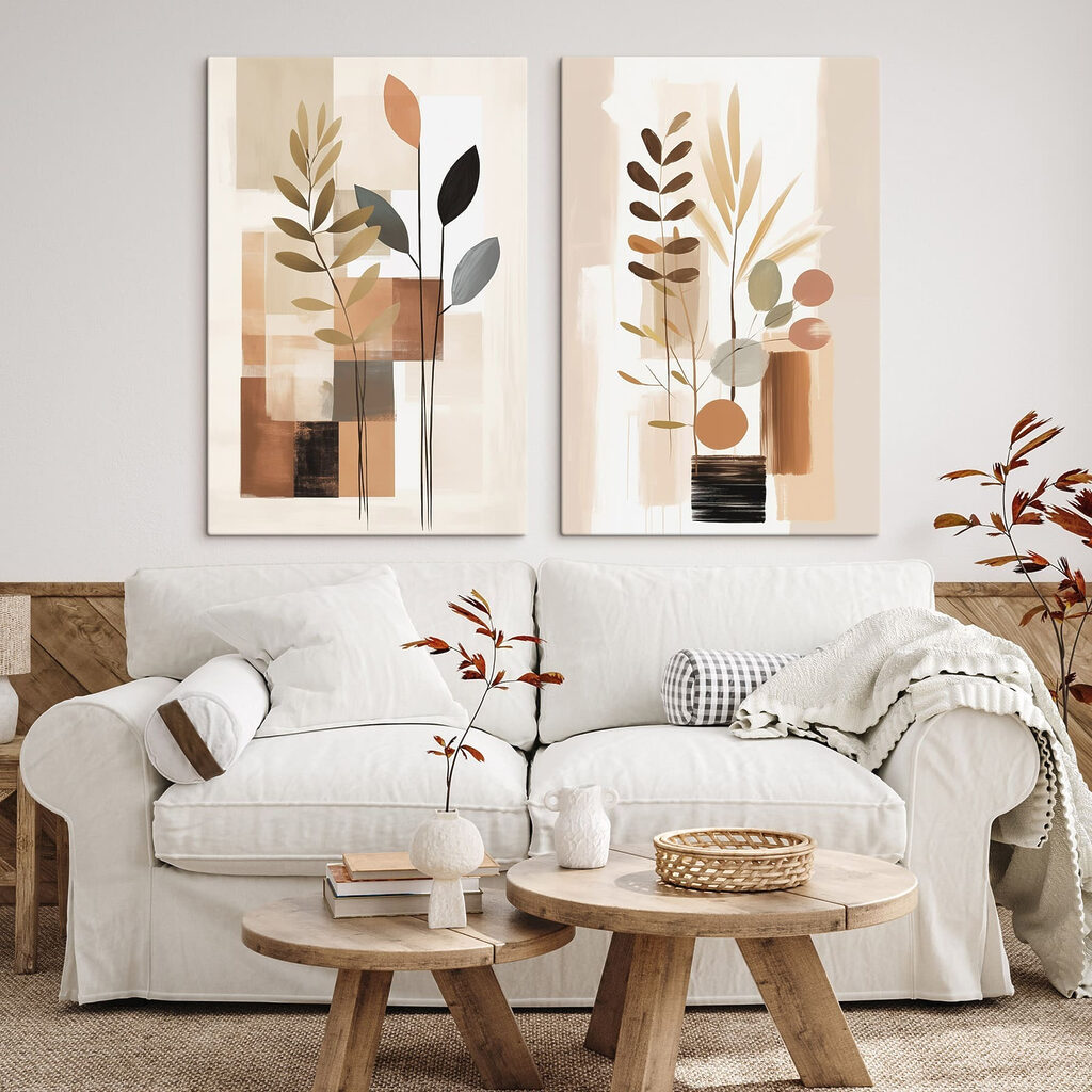 Tiges feuillues et carrés — intérieur 1