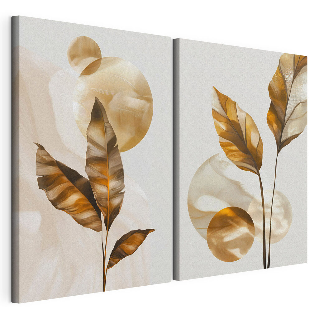 Feuilles et cercles dorés — vue du produit