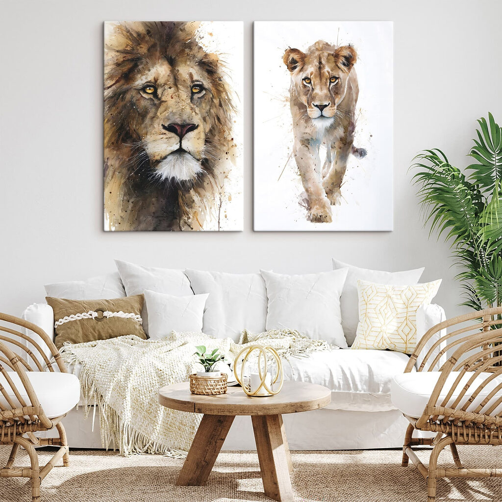 Lion et lionne — intérieur 1