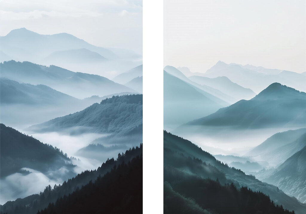 Brume bleue des montagnes — motif complet