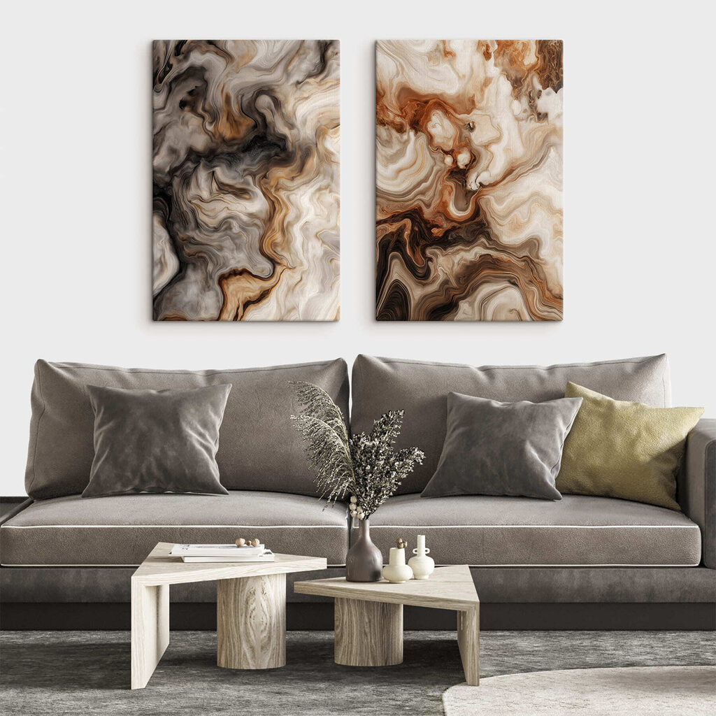 Tourbillons de terre dans un intérieur