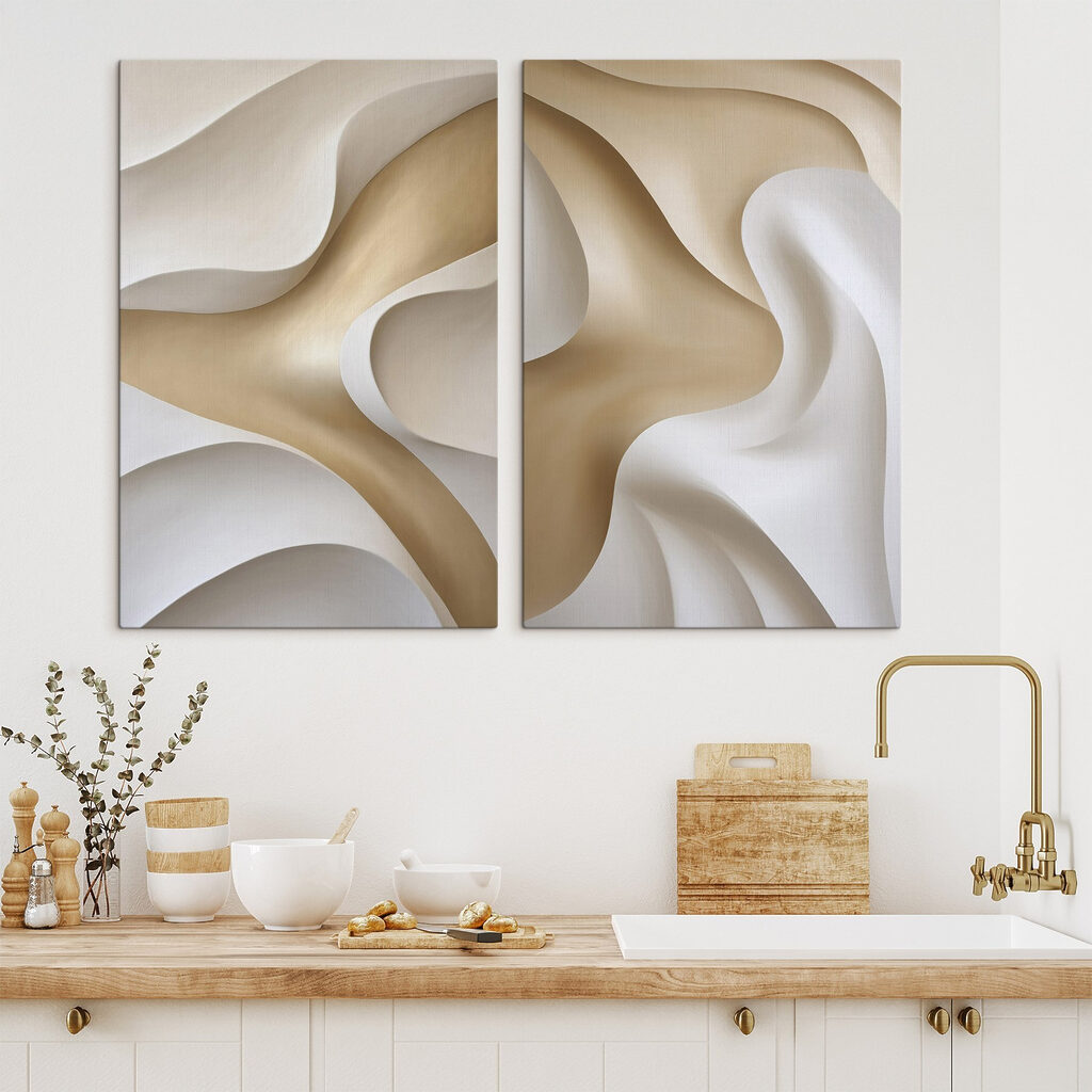 Courbes aux ombres profondes dans un intérieur
