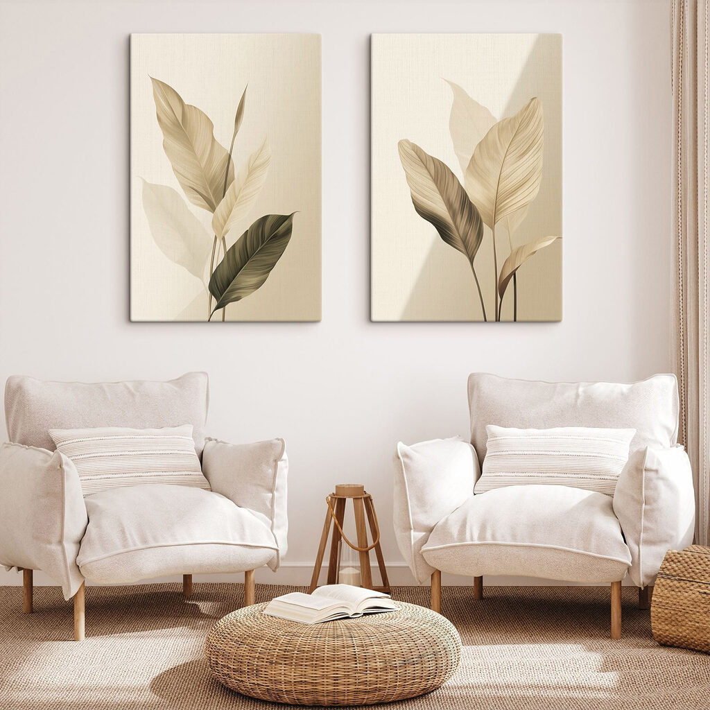 Feuilles baignées de lumière — intérieur 1