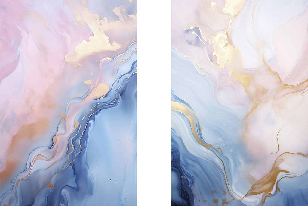 Coulées pastel — motif complet