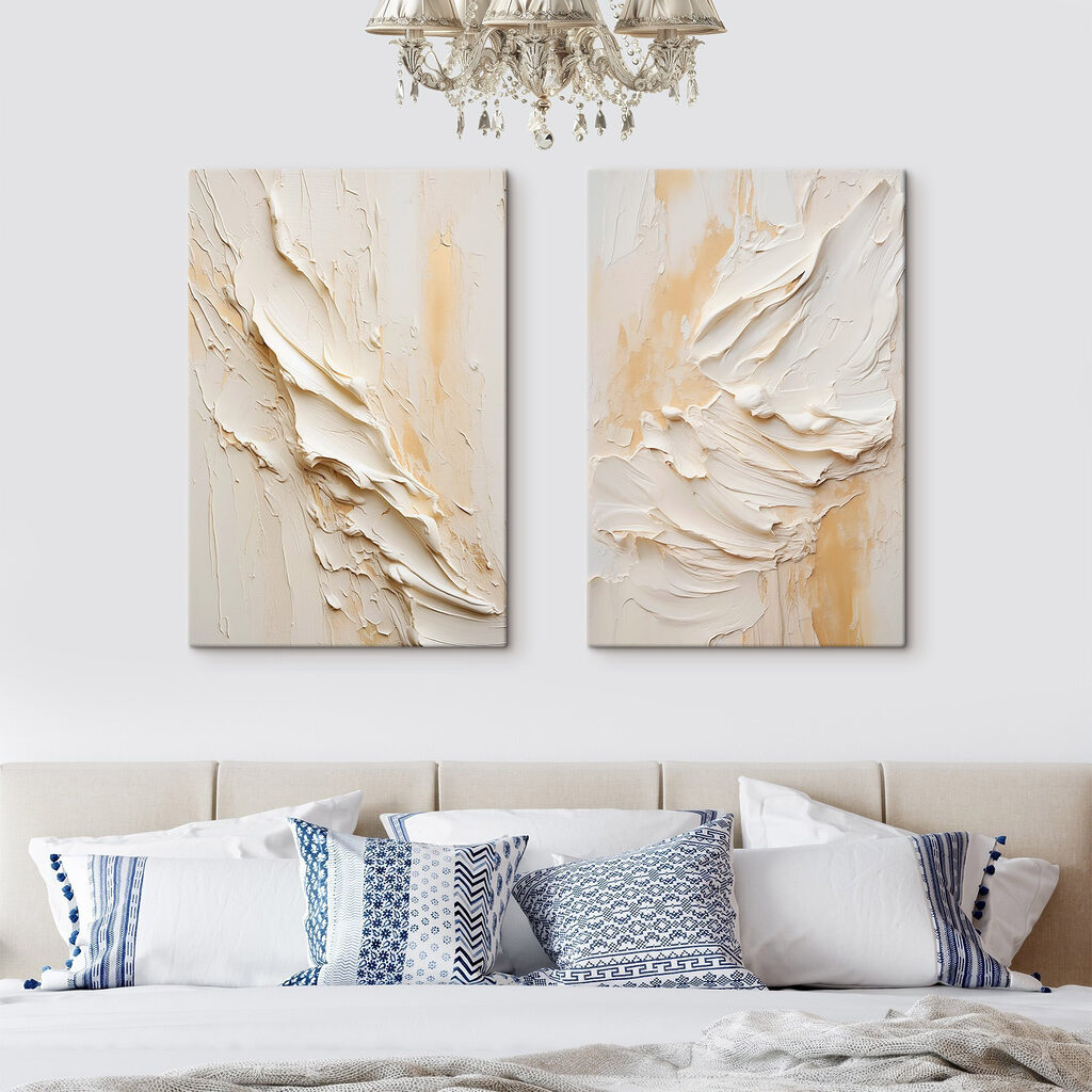 Envol de traits blancs dans un intérieur