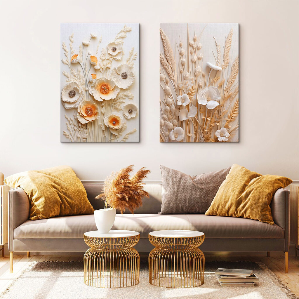 Fleurs sauvages et épis dans un intérieur