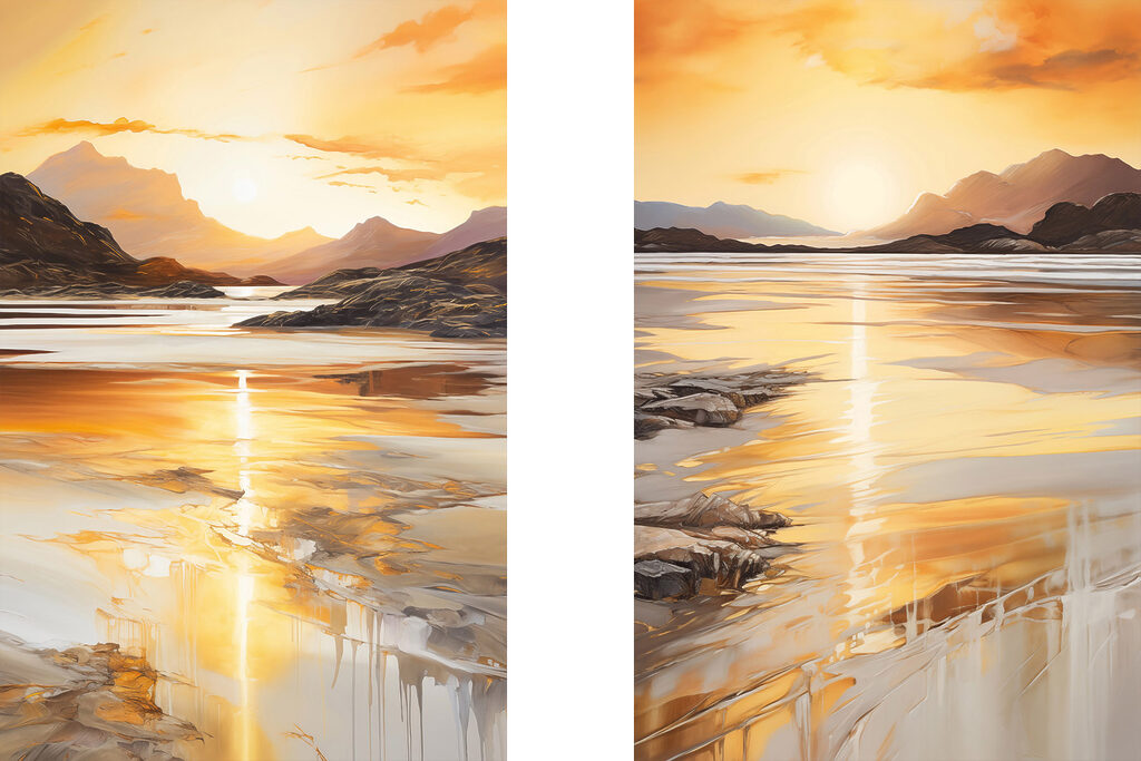 Sable mouillé au soleil — motif complet