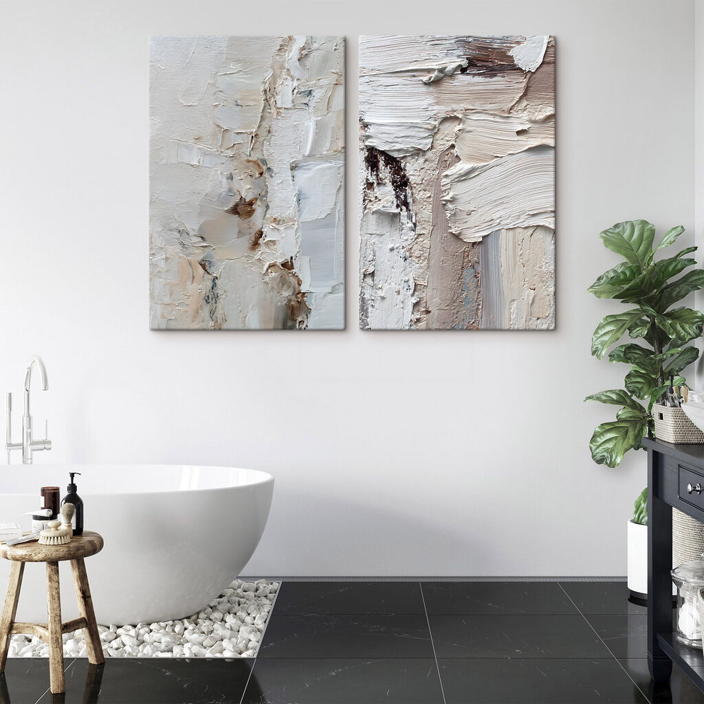 Strates de blanc dans un intérieur