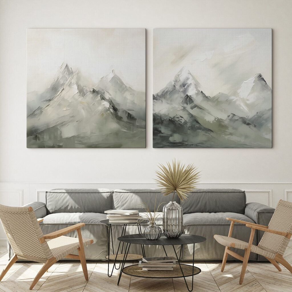Cimes pâles dans un intérieur