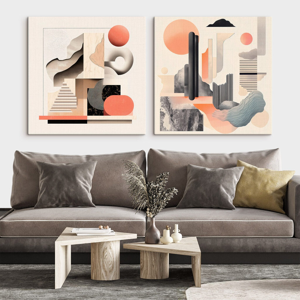 Paysage de formes dans un intérieur