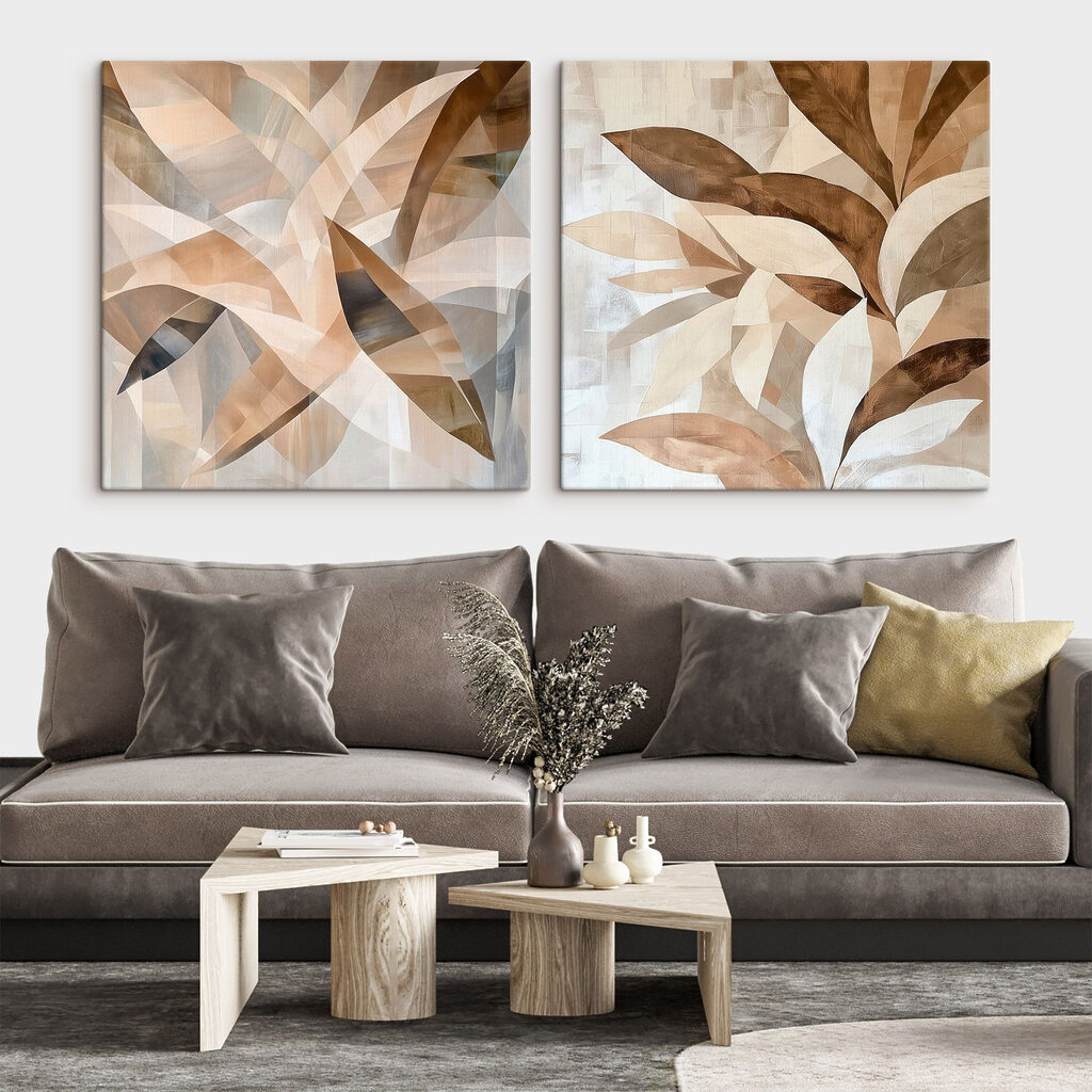 Feuilles en transparence dans un intérieur