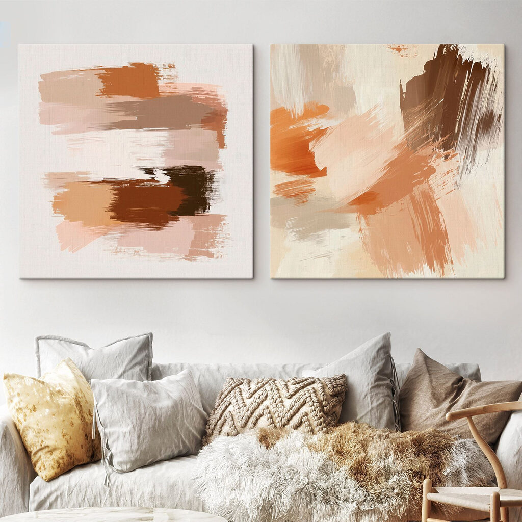 Larges touches couleur terre dans un intérieur