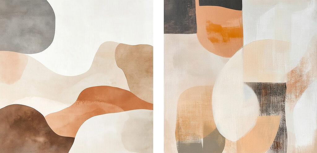Composition aux tons sable — motif complet