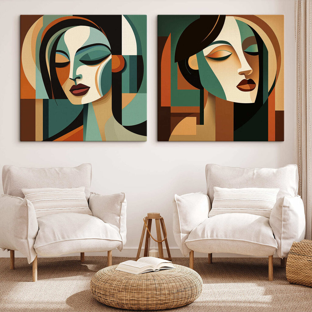Visages aux yeux clos — intérieur 1