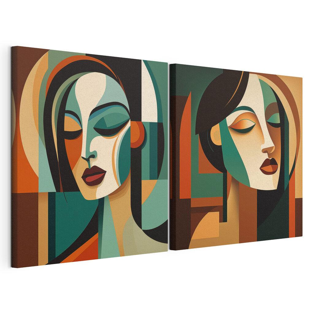 Visages aux yeux clos — vue du produit