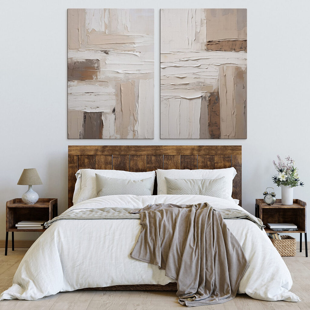 Traits blancs sur sable dans un intérieur