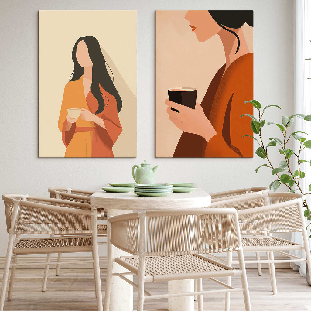 L’heure du café dans un intérieur