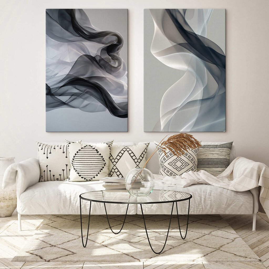 Voile de lignes dans un intérieur