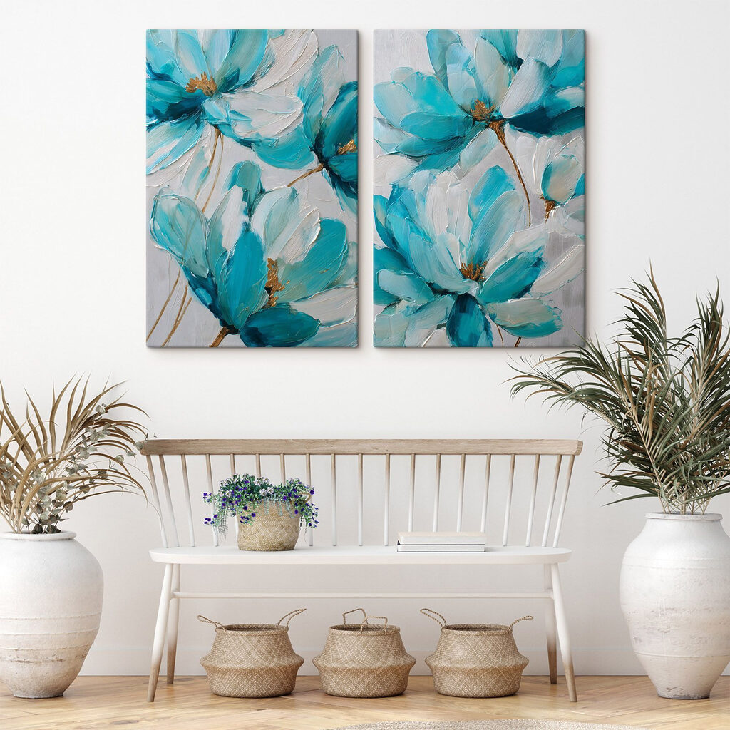 Floraison bleue éclatante — intérieur 1