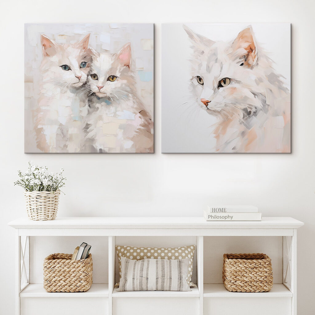 Chats blancs — intérieur 1