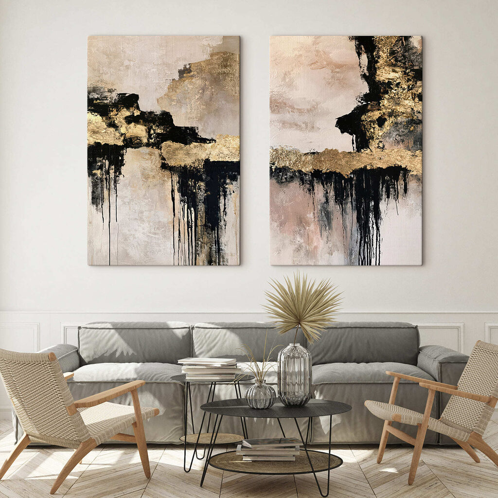 Abstraction noir et or — intérieur 2