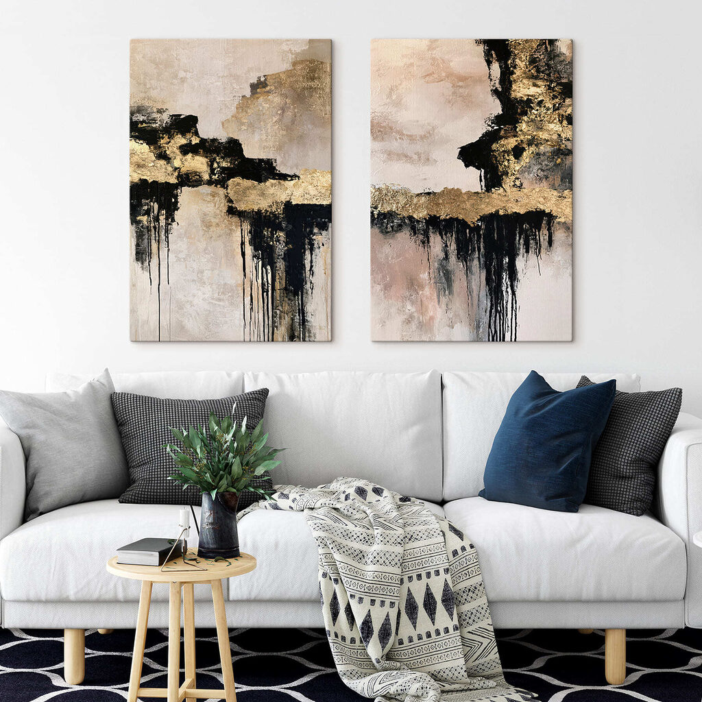 Abstraction noir et or — intérieur 1