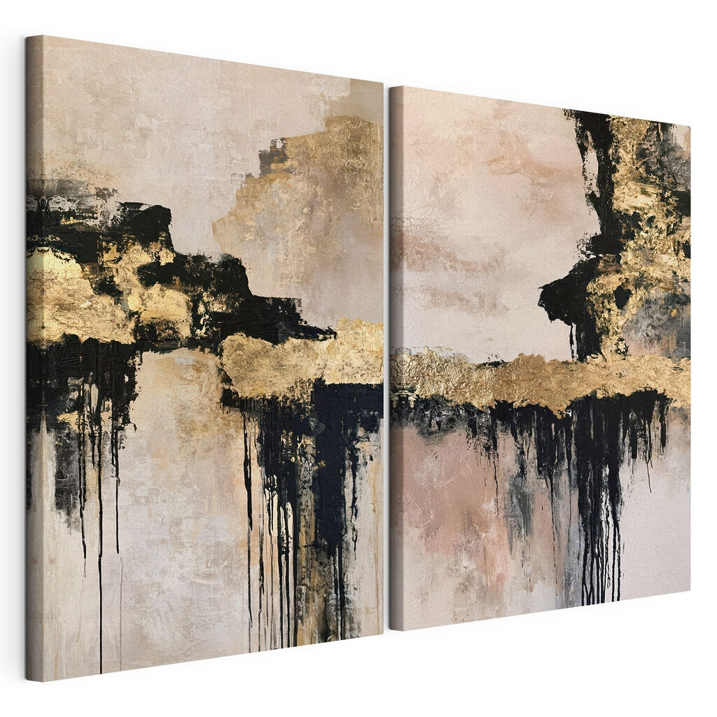 Abstraction noir et or — vue du produit