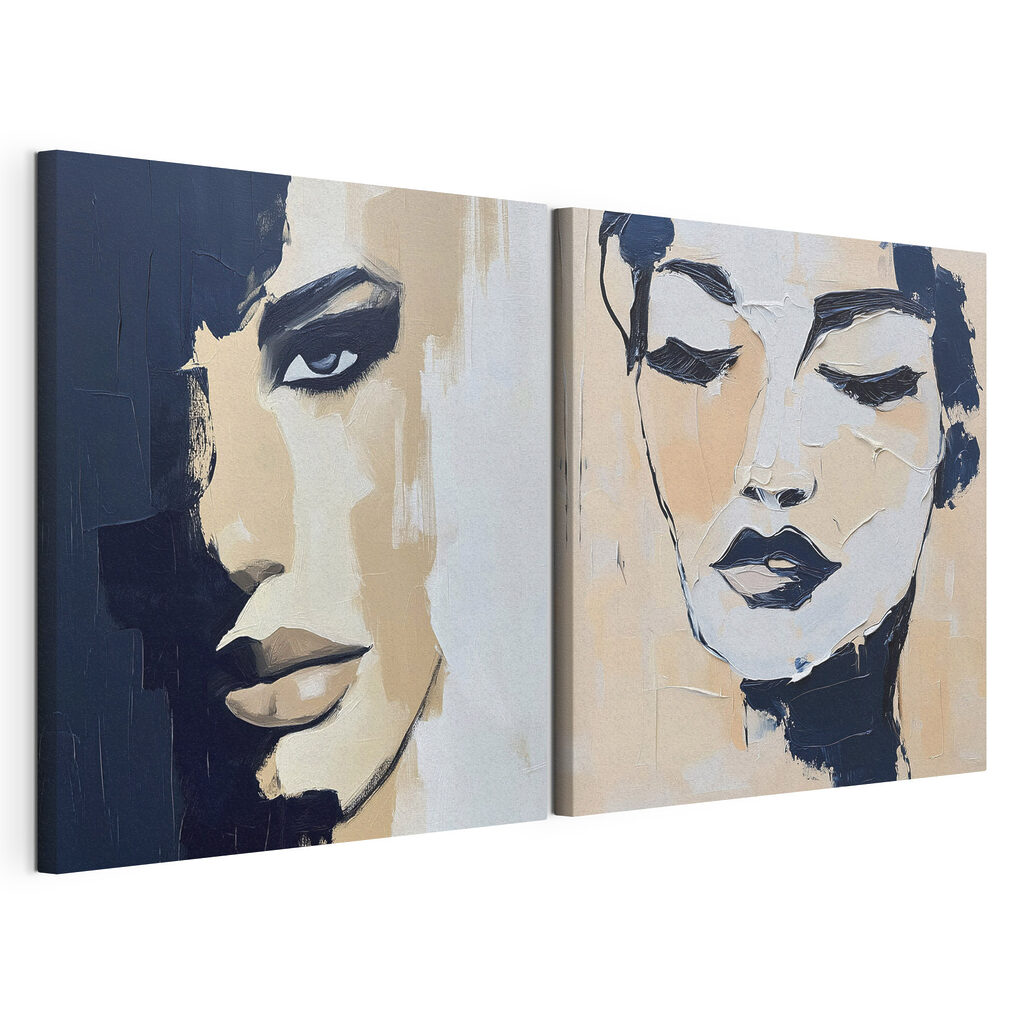 Visages en bleu nuit — vue du produit