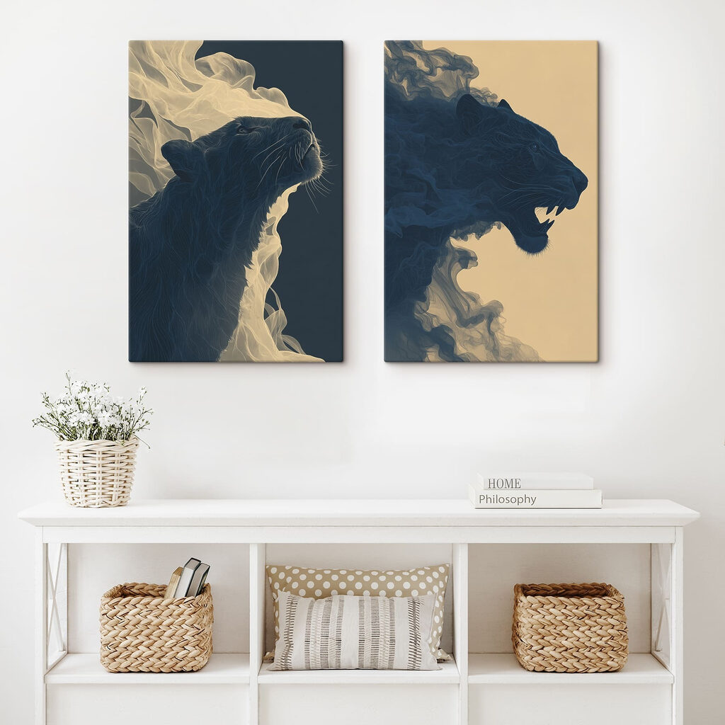 Félin dans la fumée — intérieur 1