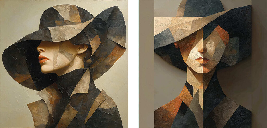 Sous un large chapeau — motif complet