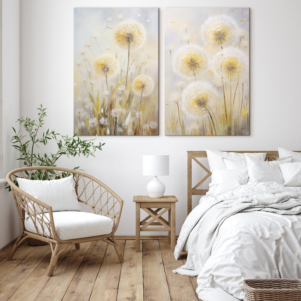 Aigrettes en lumière douce dans un intérieur