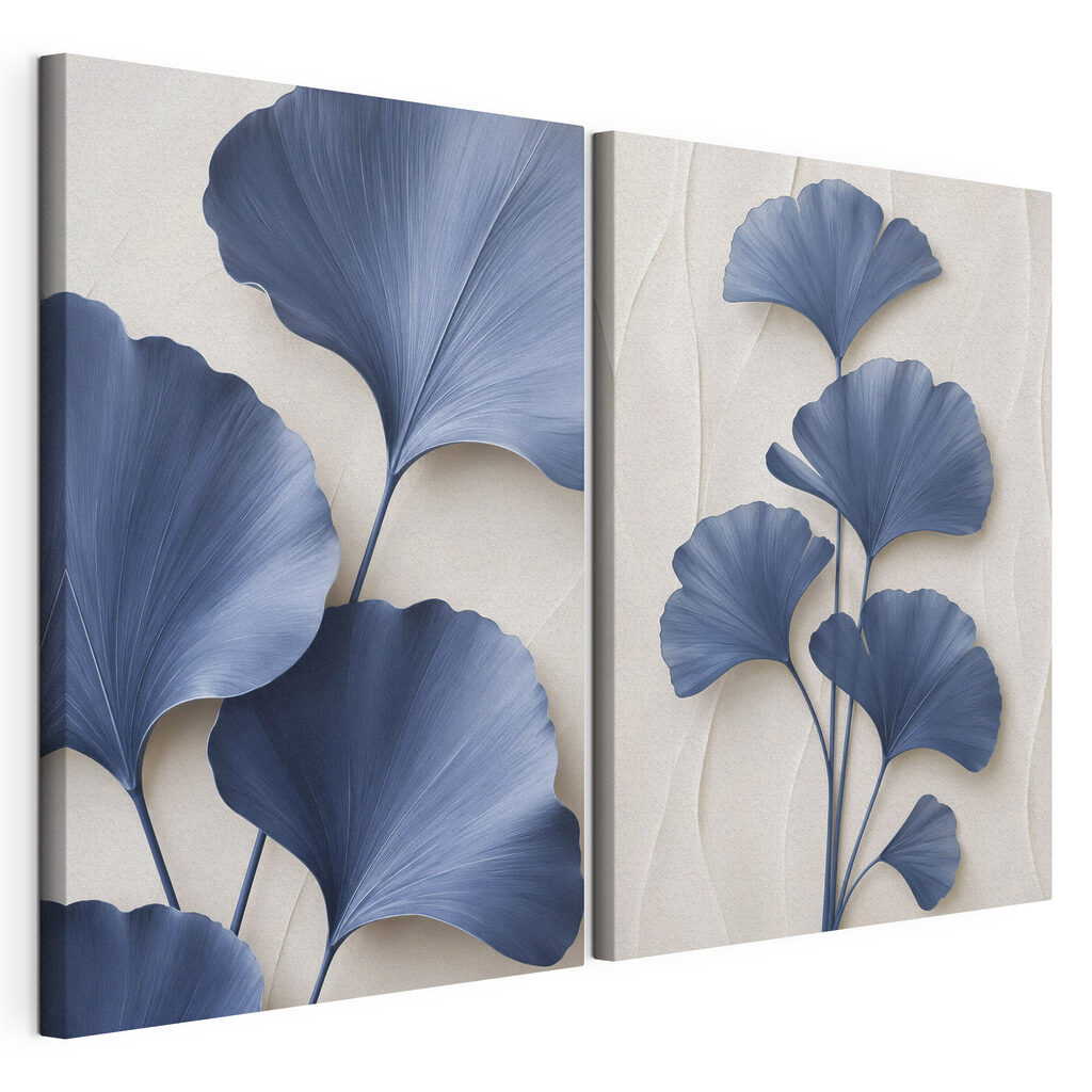 Feuilles bleues en éventail — vue du produit