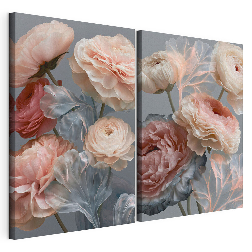Fleurs aux tons pêche — vue du produit