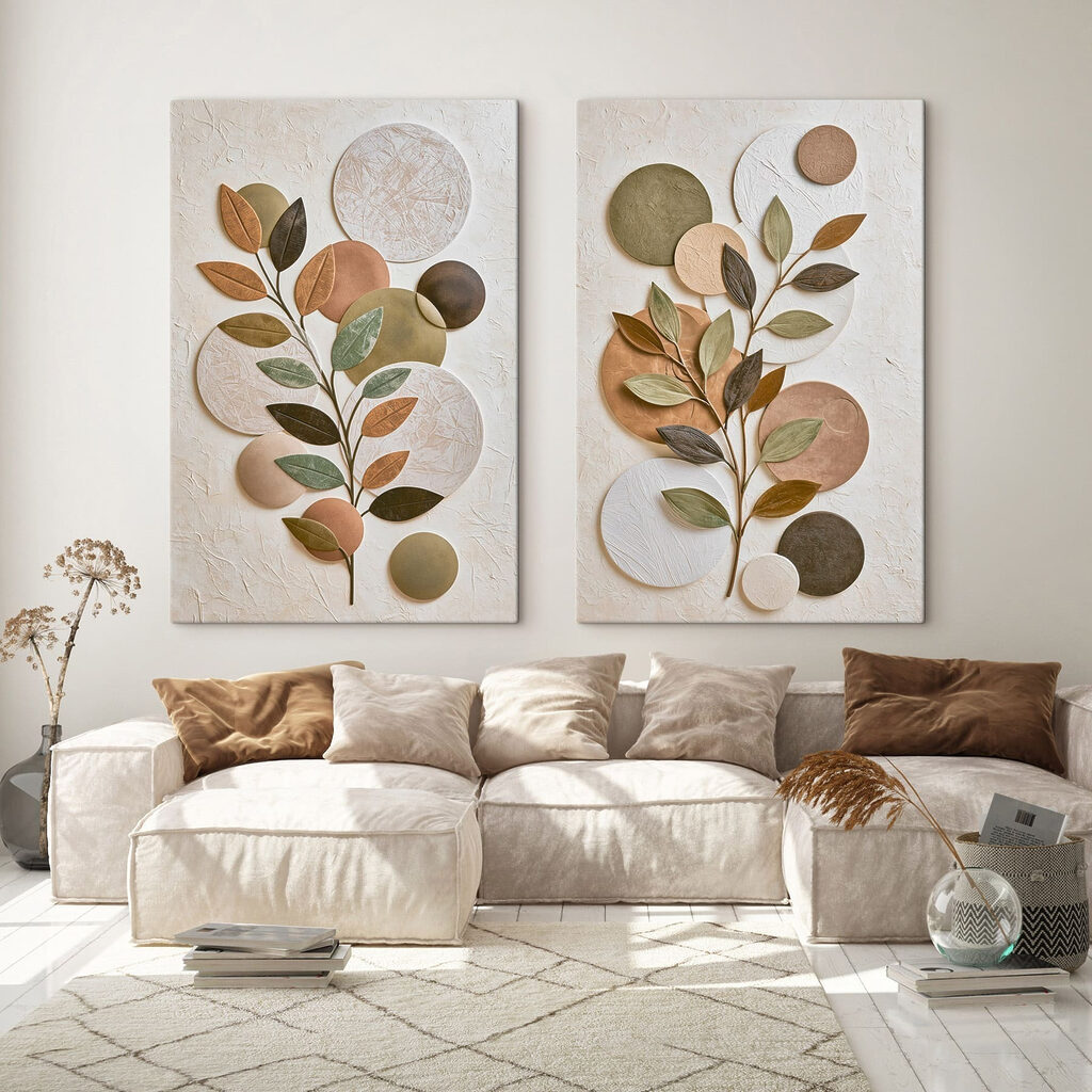 Autour de la feuille dans un intérieur