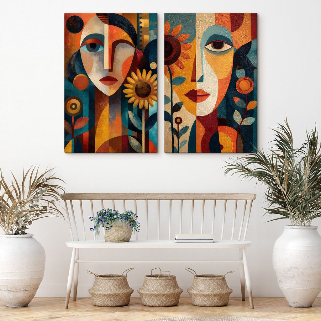 Visages et tournesols — intérieur 2