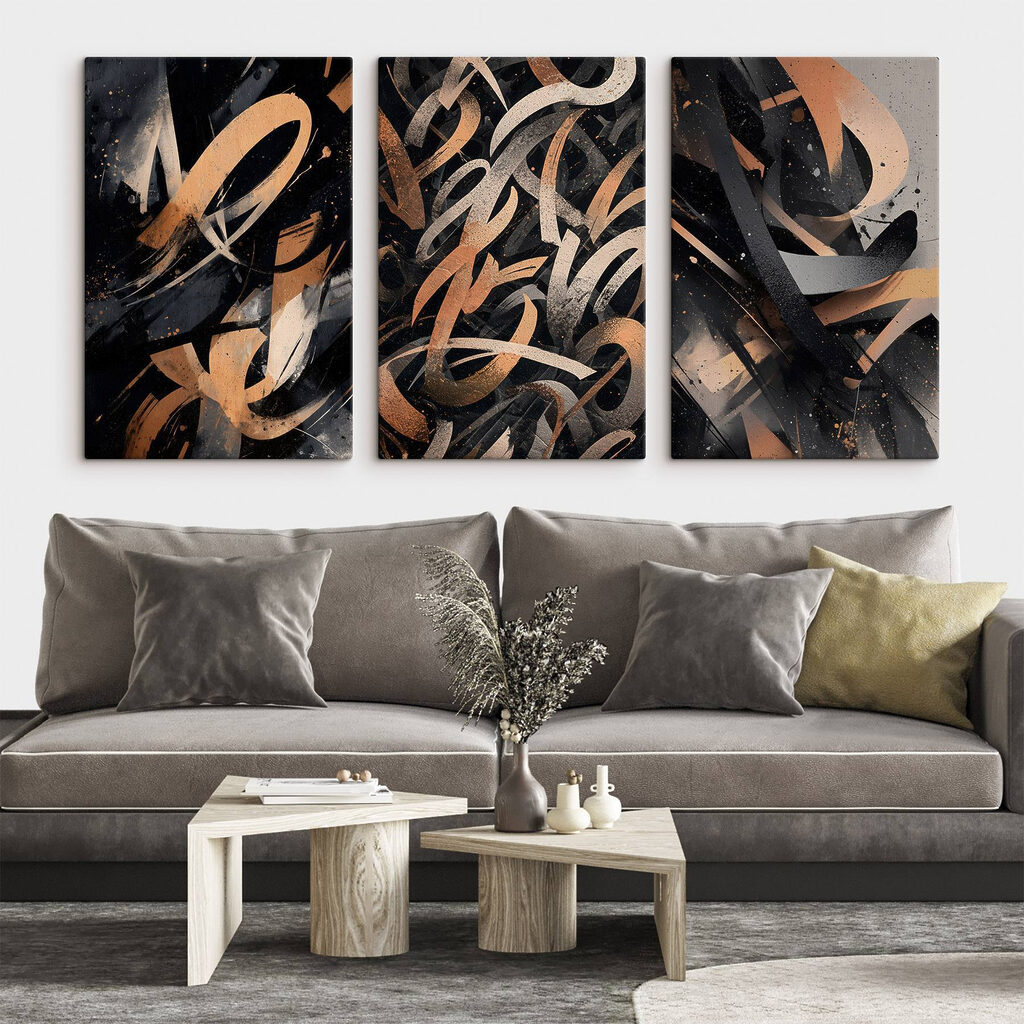 Arabesques cuivrées dans un intérieur
