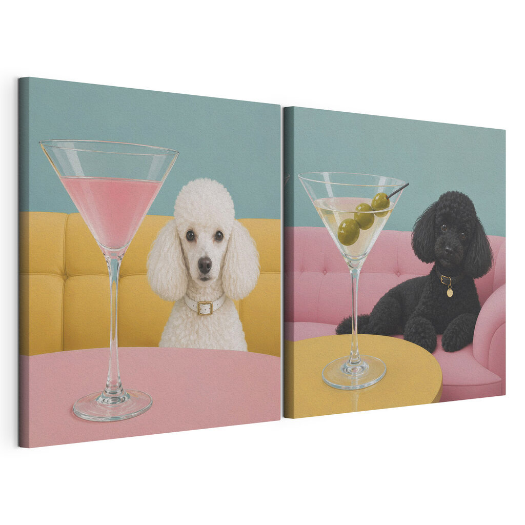 Caniches et martinis — vue du produit