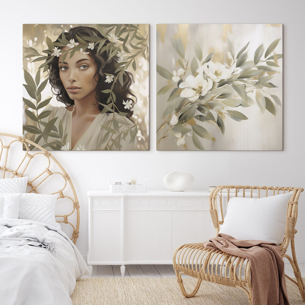 Entourée de fleurs blanches — intérieur 2