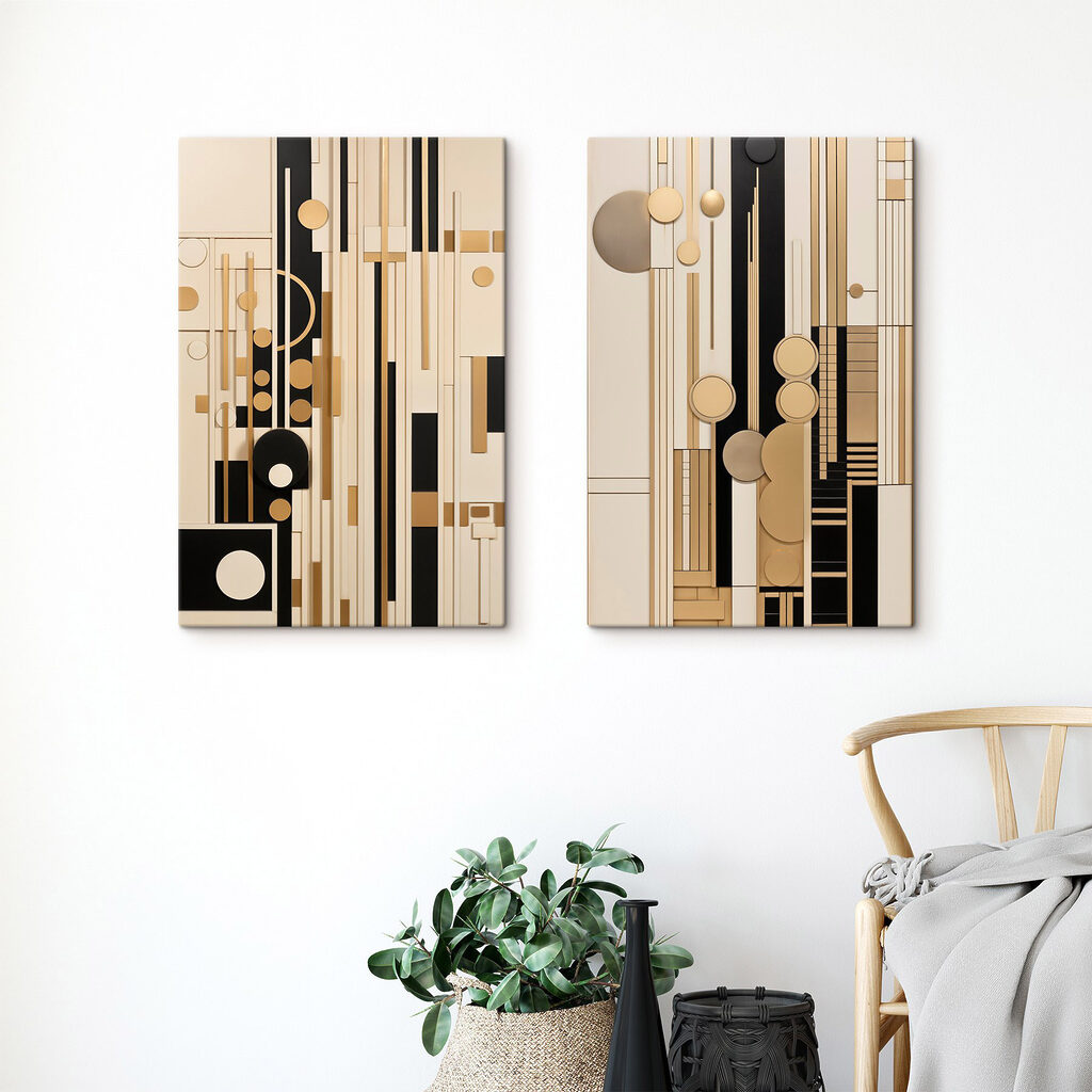 Un rythme de lignes dans un intérieur