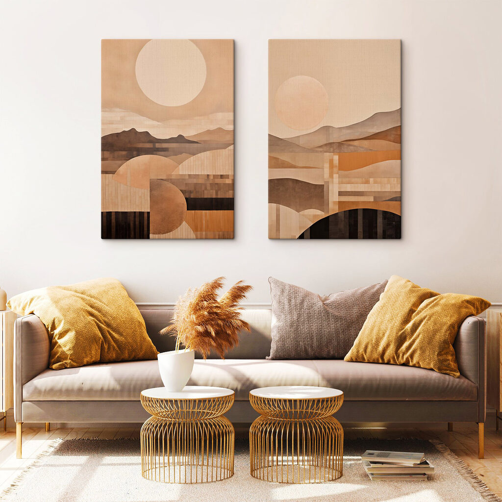 Soleil sur les strates dans un intérieur