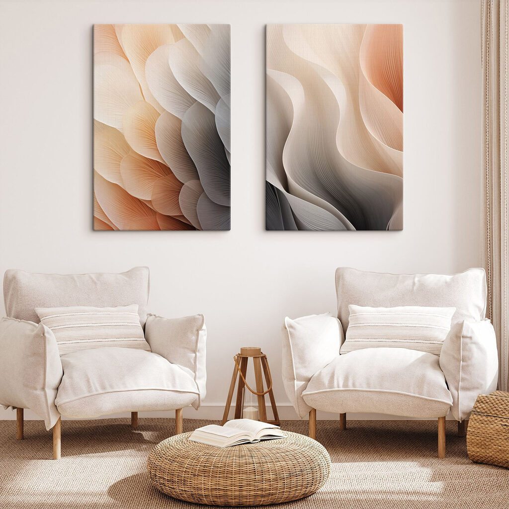 Plis à contre-jour dans un intérieur