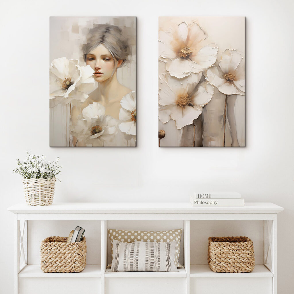 Portrait parmi les fleurs — intérieur 1