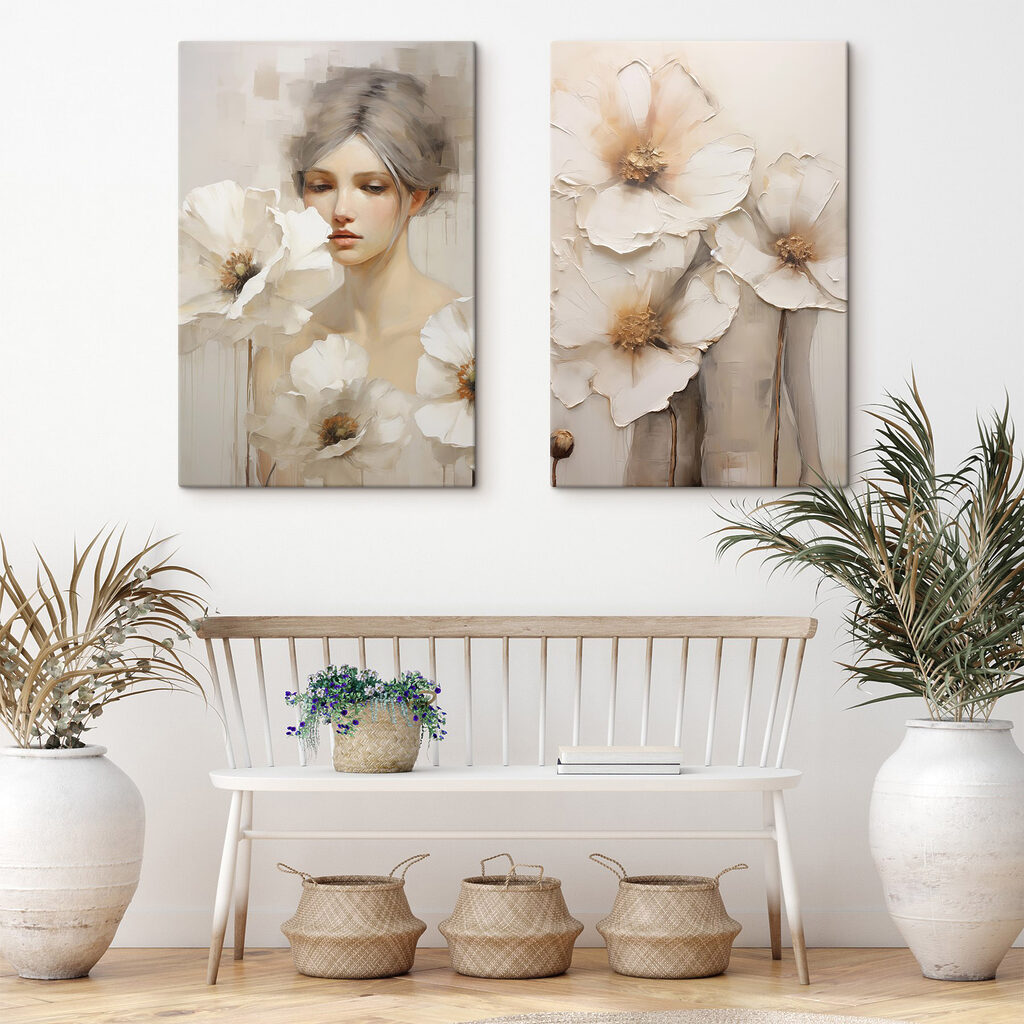 Portrait parmi les fleurs — intérieur 2