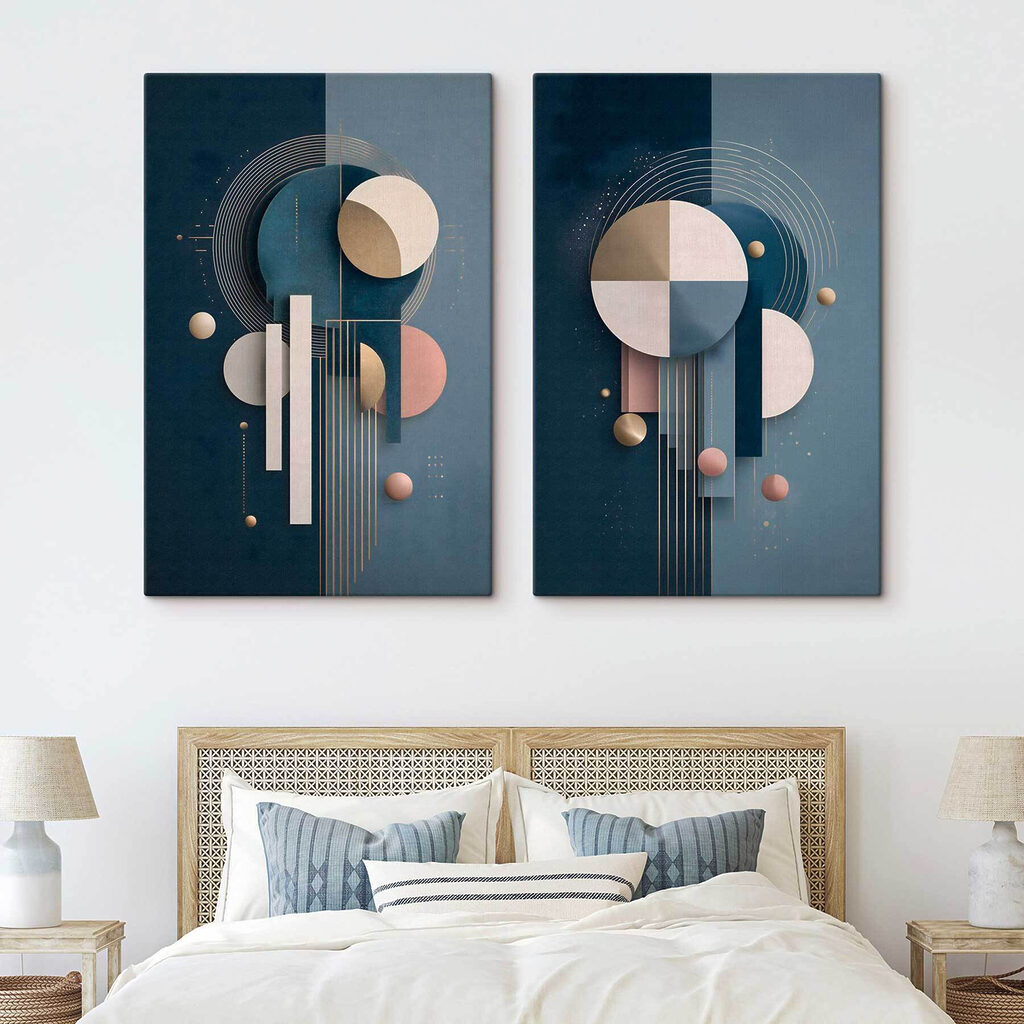 Géométrie bleu nuit — intérieur 2