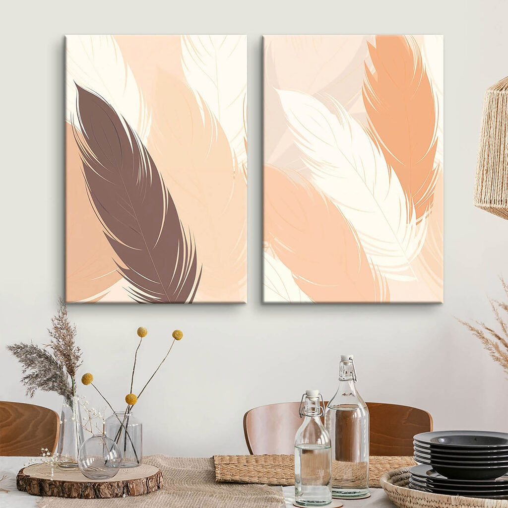 Plumes aux tons doux — intérieur 1