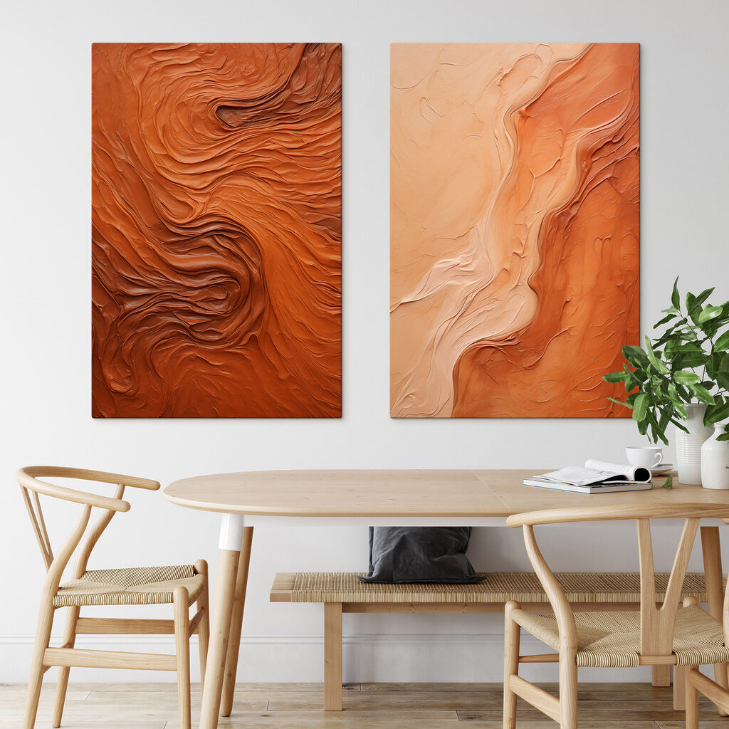 Terracotta en mouvement dans un intérieur